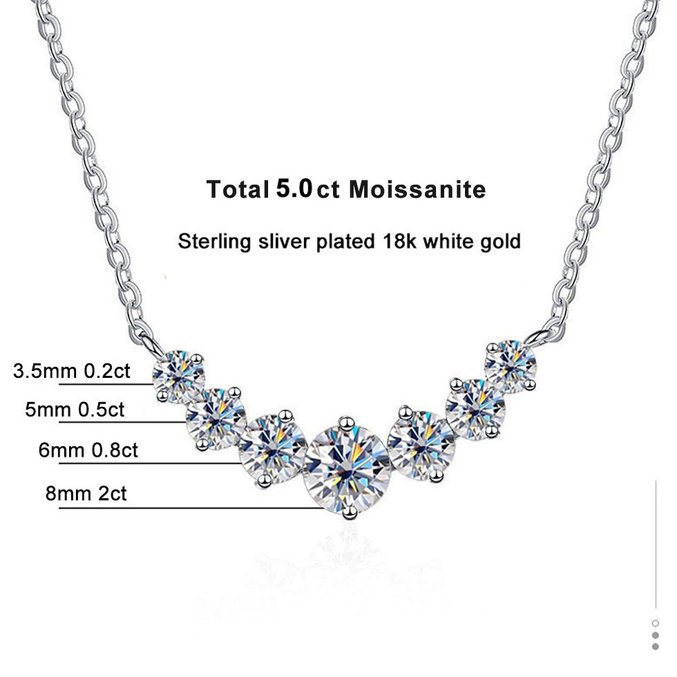 Thumbnail: Moissanite Necklace For Woman Wedding Fine Jewely With Certificates 925 Sterling