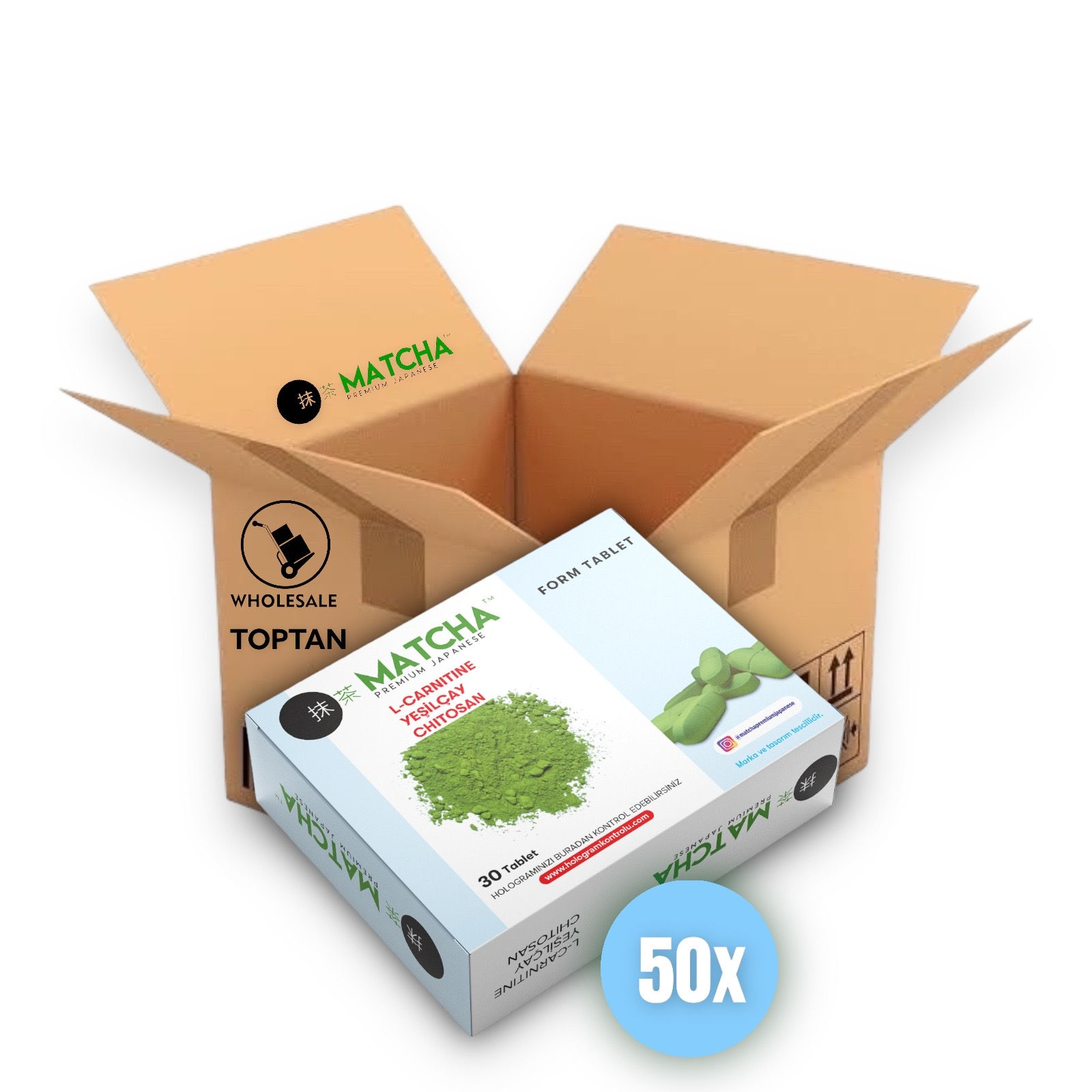 Matcha Form L-Carnitine Tablet, 50 Box/Box (Wholesale-Wholesale)
