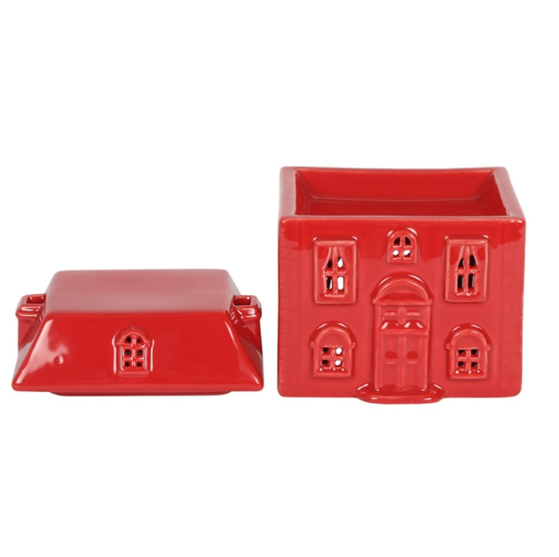 Thumbnail: Ceramic House Oil Burner - Red