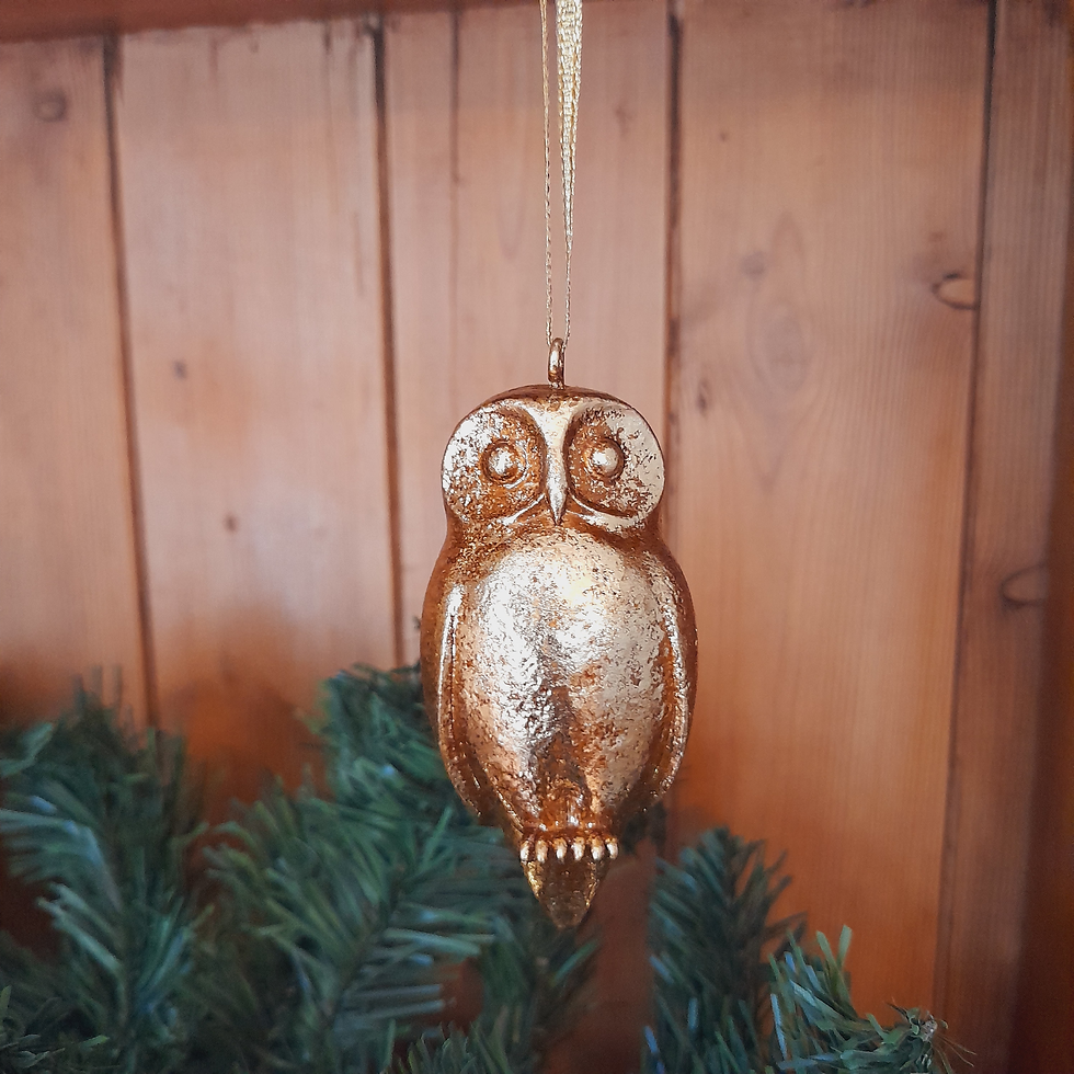 Thumbnail: Gold Animal Hanging Christmas Tree Decorations