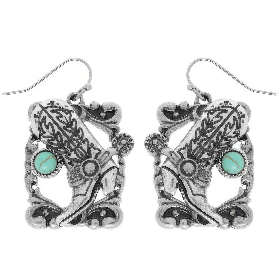 Western Cowboy Boots Dangle Earrings