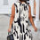 Thumbnail: Plus Random Print Sleeveless Back Knot Dress