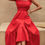 Thumbnail: Sleeveless Ruffle Cross Open Back Knot Fit Dress