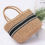 Thumbnail: Faux Straw Small Tote Bag