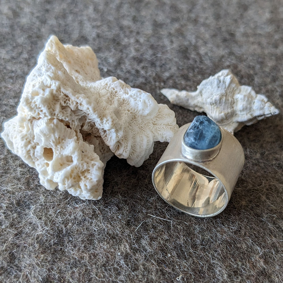 Miniatura: Anel Água Marinha