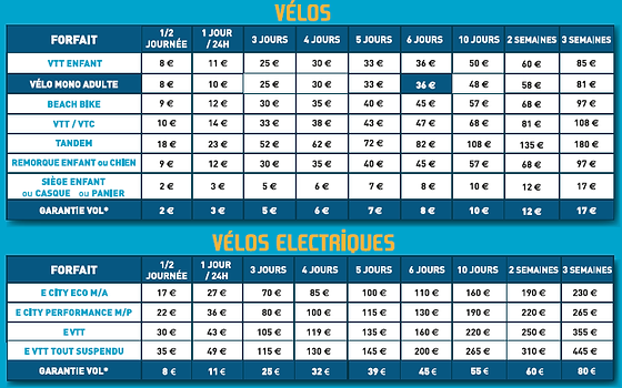 Tarifs Locations Velos La Teste Bassin D Arcachon Arcabike