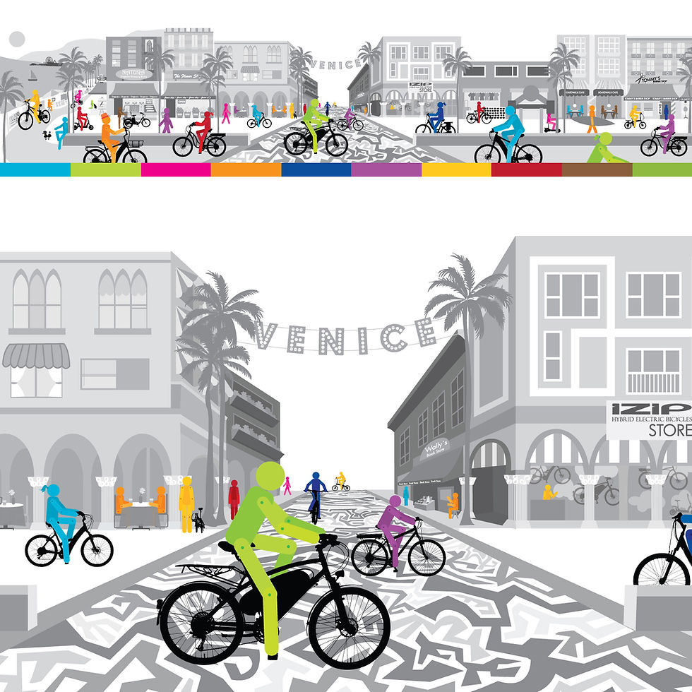 IZIP Store Mural Illustration