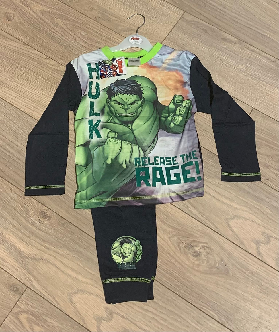 Boys Hulk Pyjamas.