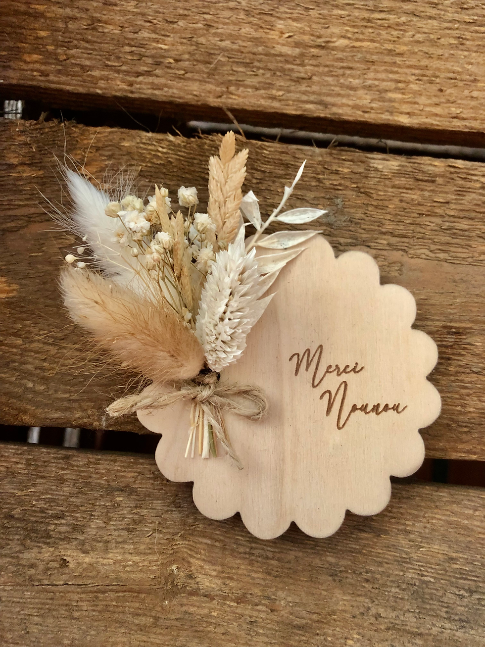 Miniature : Magnet fleur "MERCI Nounou/Maîtresse »