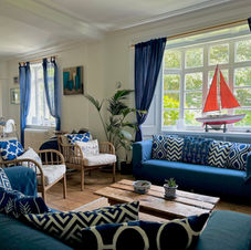 The living room at Norfolk Beach House.