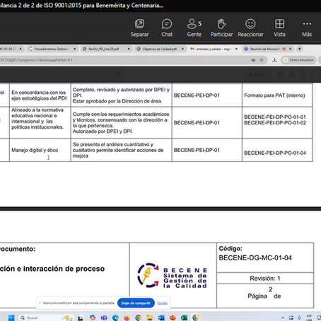 Auditoría Especial de Bureau Veritas a la BECENE