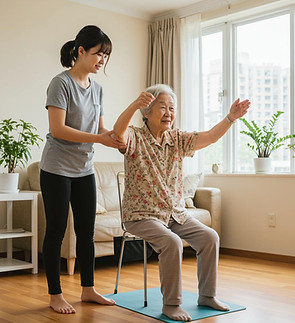 a_hong_kong_daughter_is_assisting_an_elderly_person_to_do_simple_exercise_at_home_image_1_