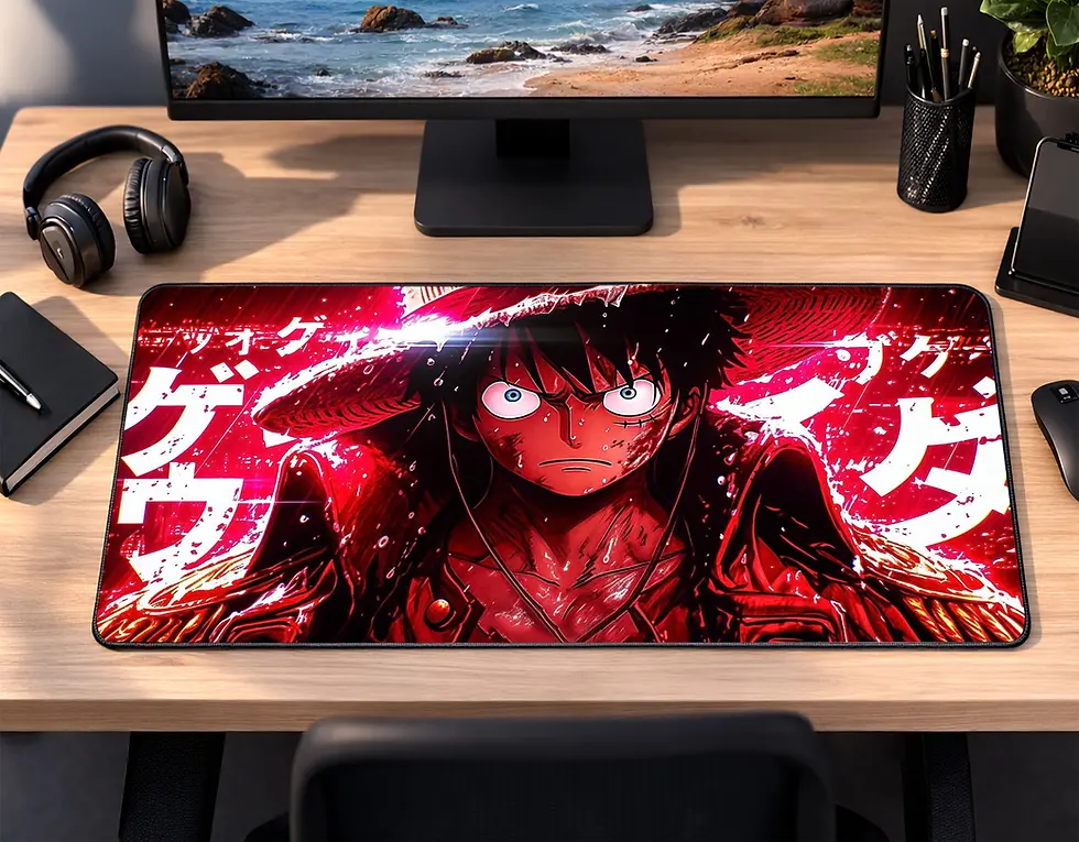 Thumbnail: Luffy One Piece XL Desk Mat – Anime Gaming Mouse Pad, Extended Large Desk Mat