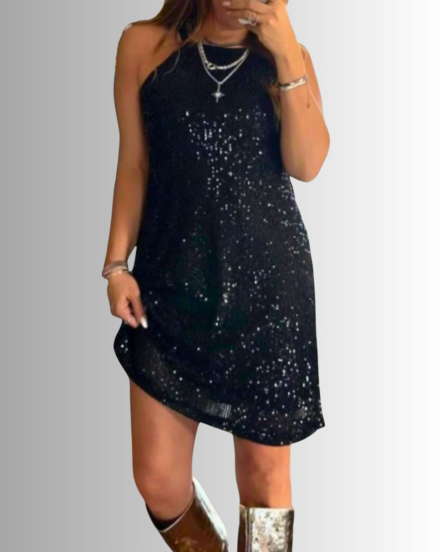 🌸Payet Reglan Yaka A Kesim Astarlı Elbise