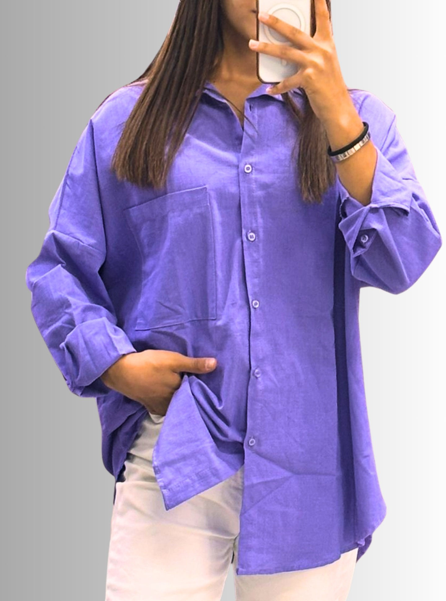 🌸Keten Oversize Gömlek