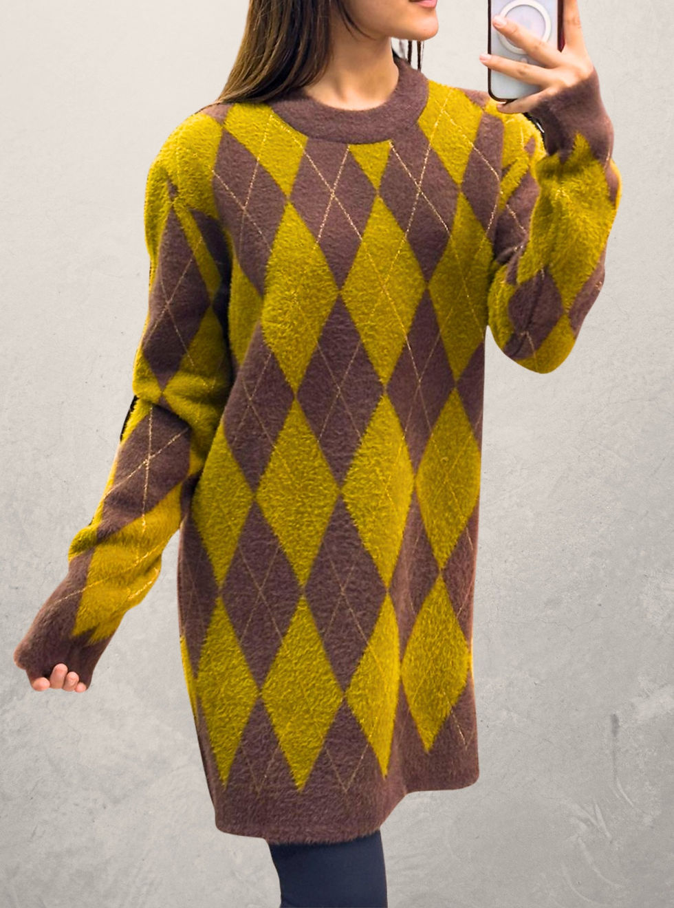 Küçük resim: Premium Şıklık | Angora Sim Geçişli Tunik Kazak