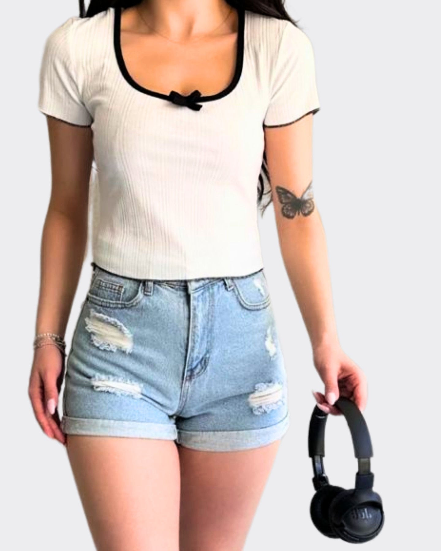 🌸Biyeli U Yaka Çok Esnek Bluz