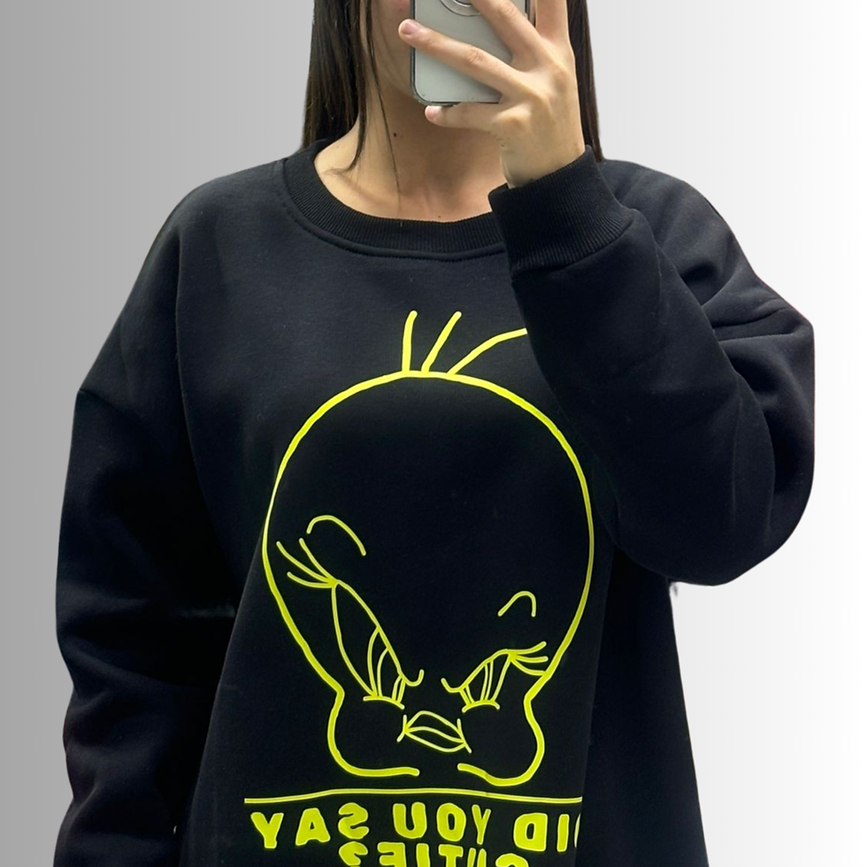 الصورة المصغرة: 3 İPLİK ŞARDONLU OVERSİZE KALIP UZUN BOY SWEATSHİRT