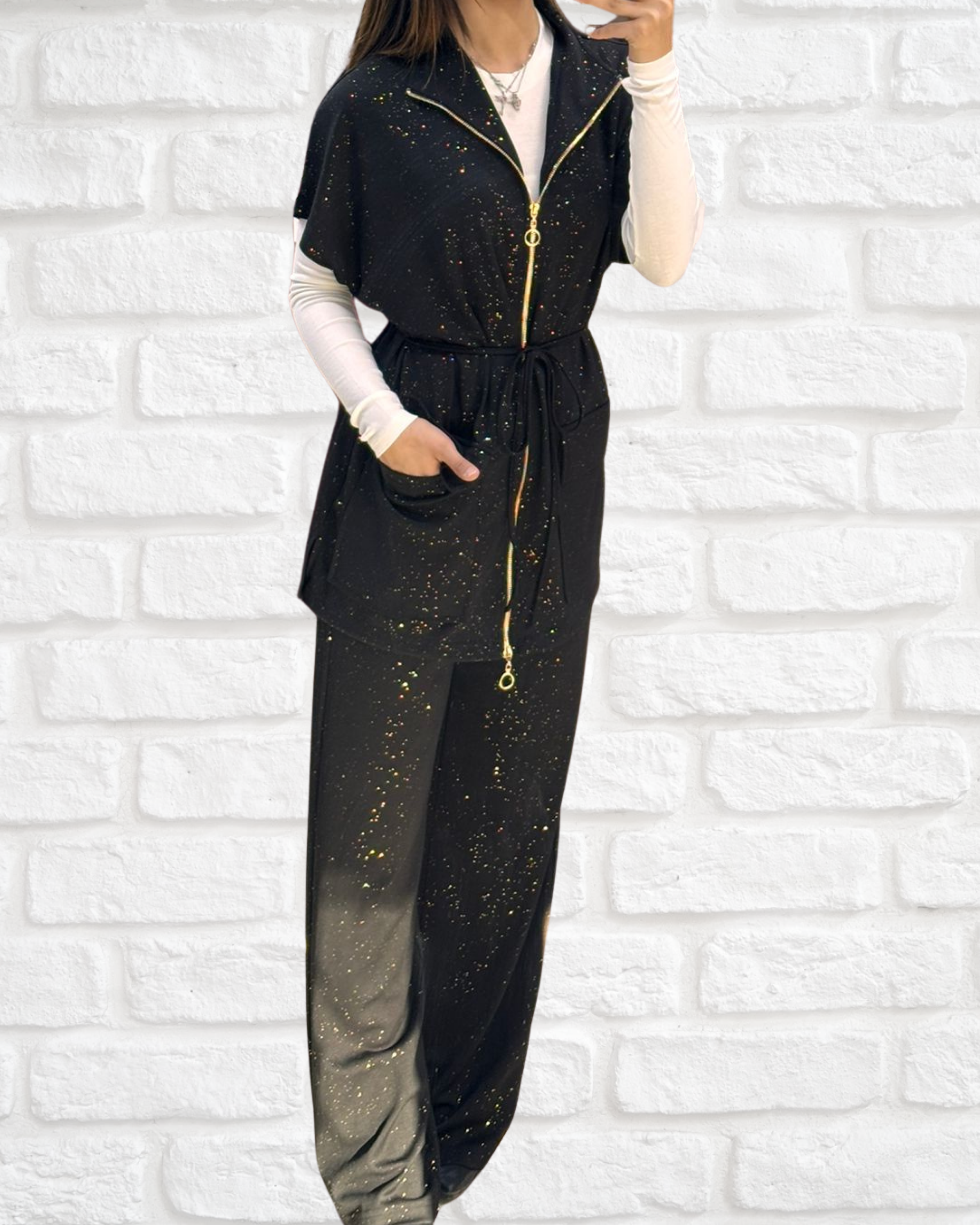 Gold Sim Detaylı Şık 2’li Takım