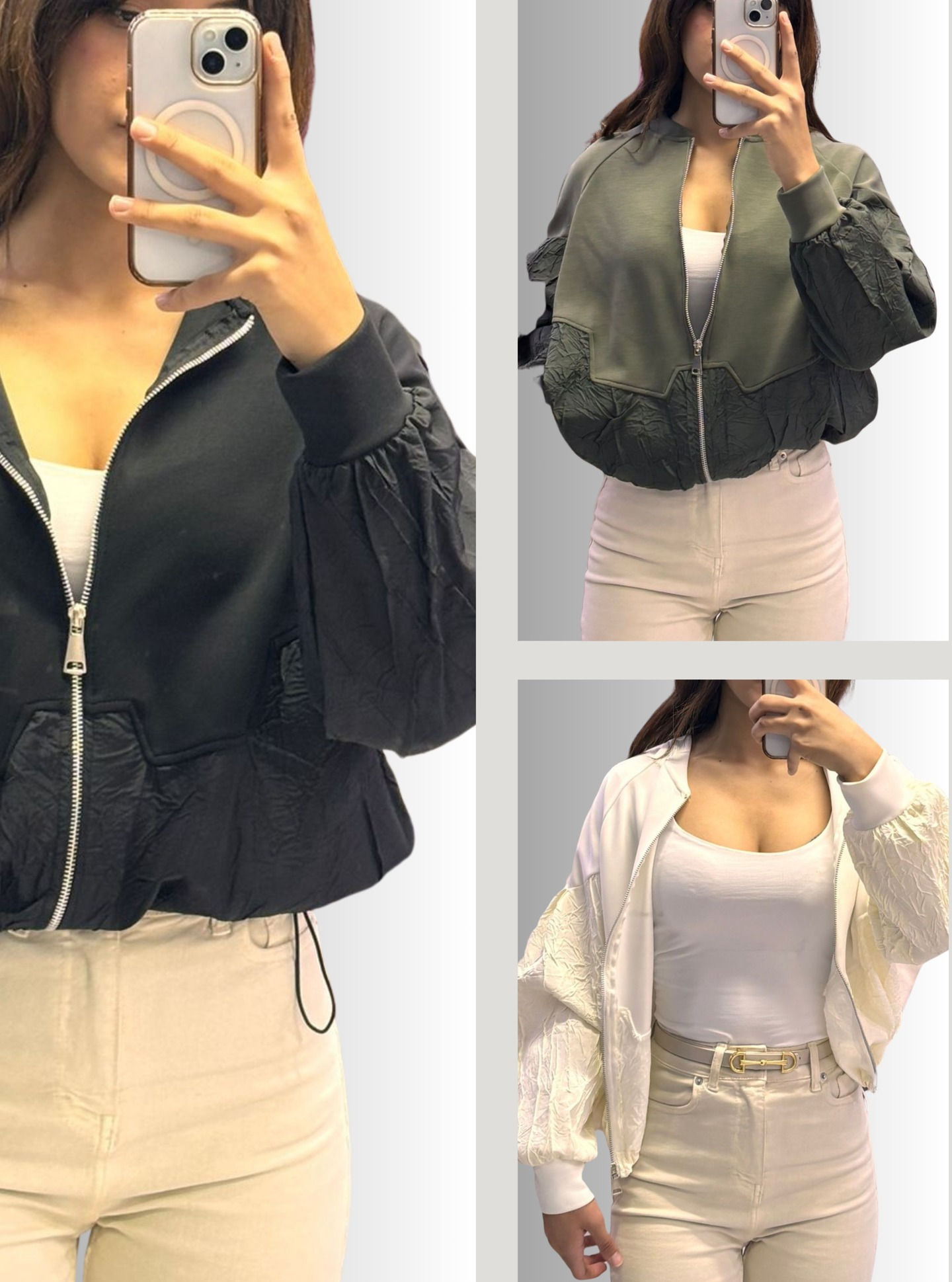 🌸Scuba Premium Ayarlanabilir Stoperli Bomber Ceket