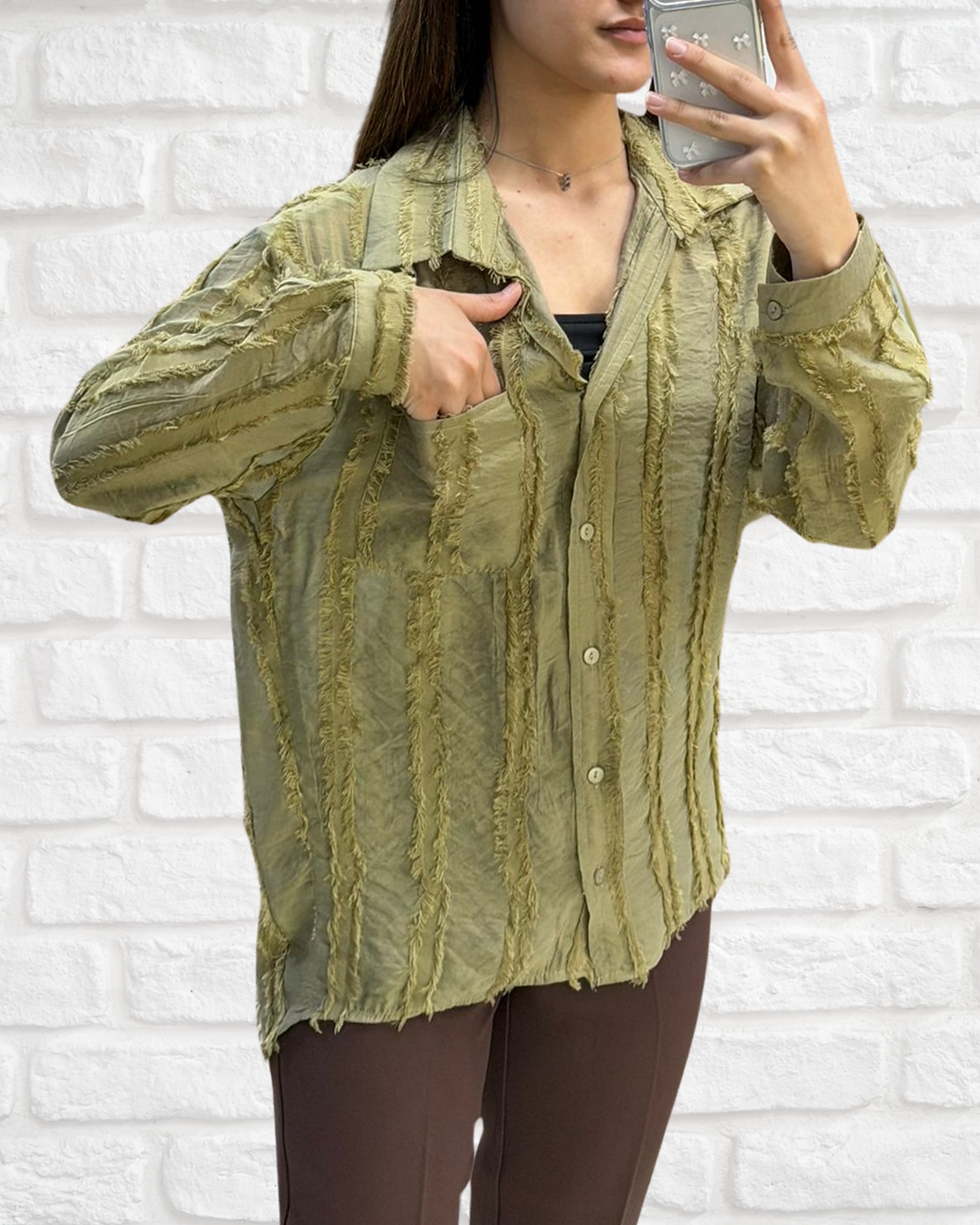 Küçük resim: Jakarlı Rahat Kalıp Gömlek