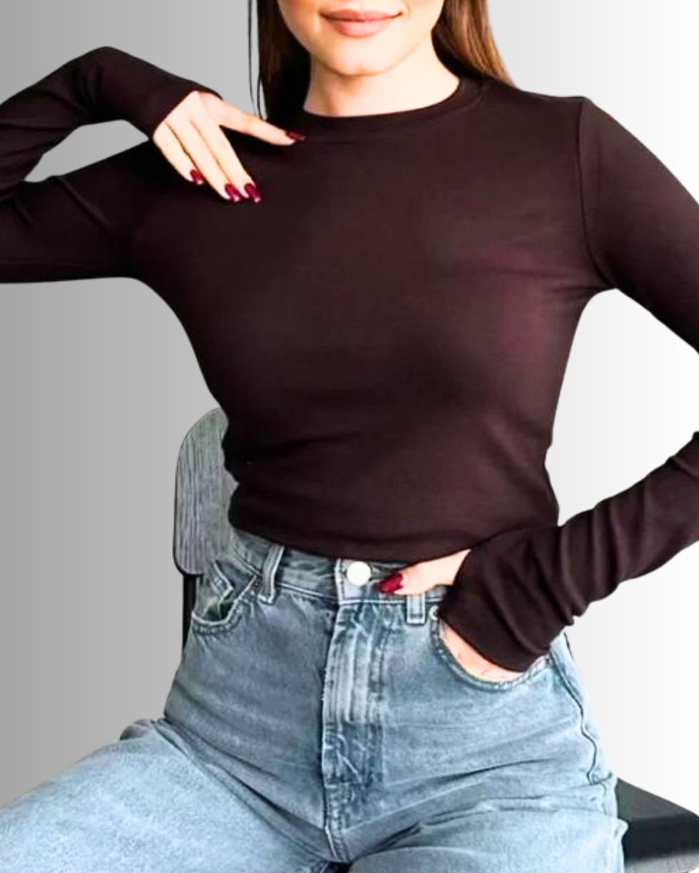 Thumbnail: 🌸Modal Kumaş Çok Esnek Parmak Geçmeli Body