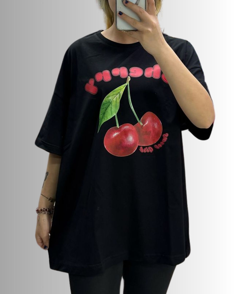 الصورة المصغرة: 🌸Baskılı Oversize T-Shirt