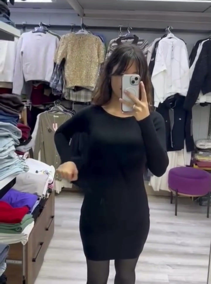 Küçük resim: 🌸Premium Ultra Soft Kayık Yaka Triko Slim Elbise
