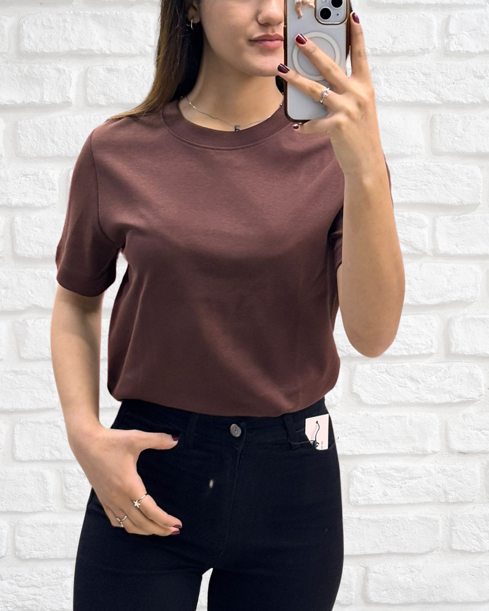 Küçük resim: Pamuk modal kumaş Premıum kalite tam kalıp Tshirt