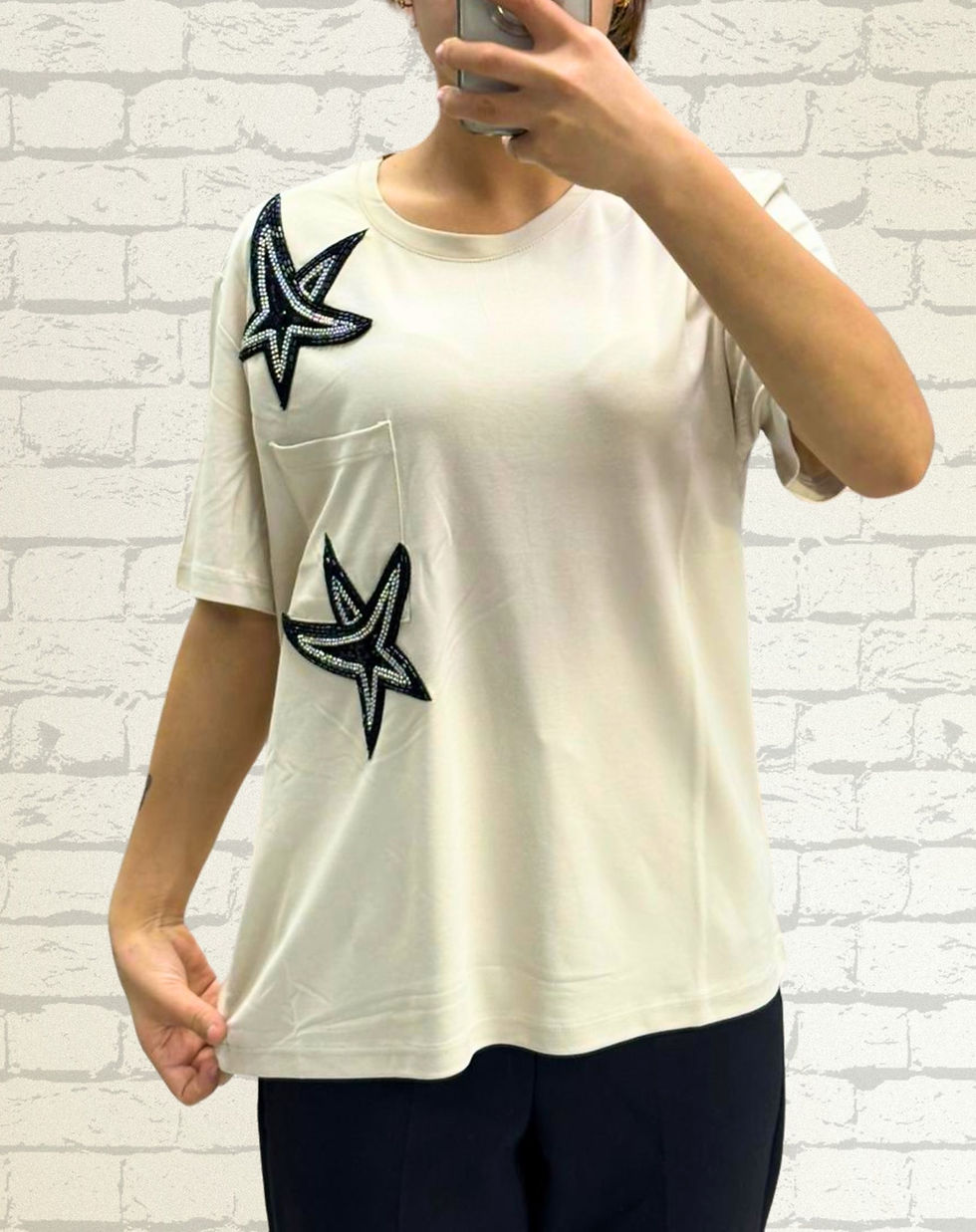 Thumbnail: 🌸Yıldız Taşlı Premium Modal T-Shirt