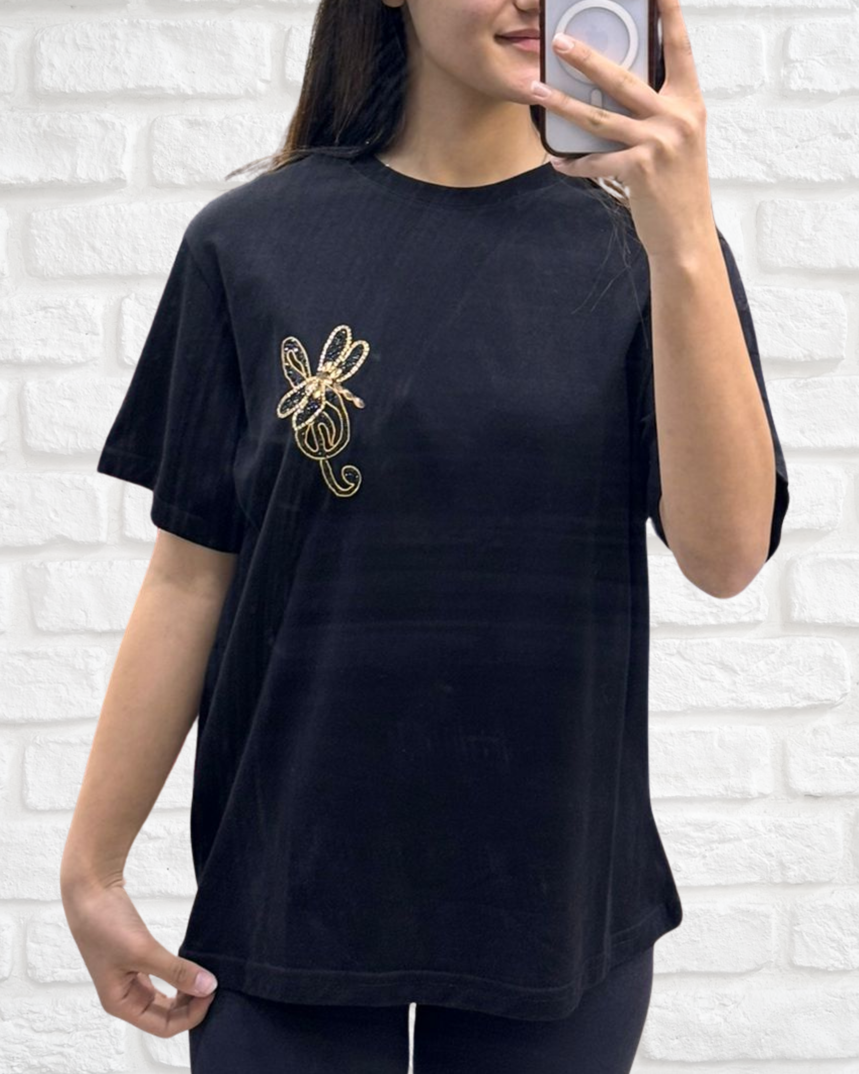 Taş detaylı Premium T-shirt