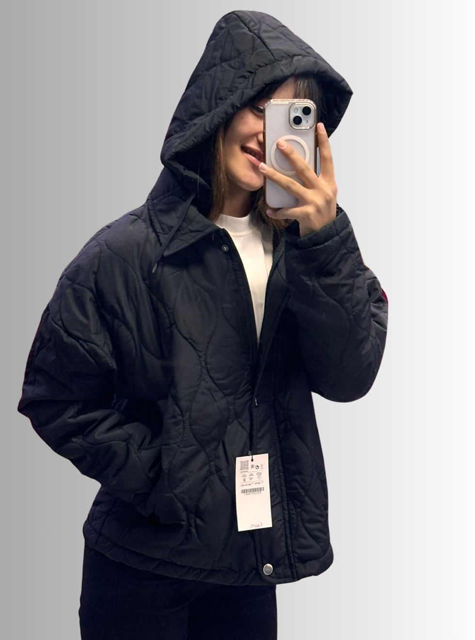 Thumbnail: 🌸Çıkarılabilir Kapşonlu Kapitone İnce Şişme Mont