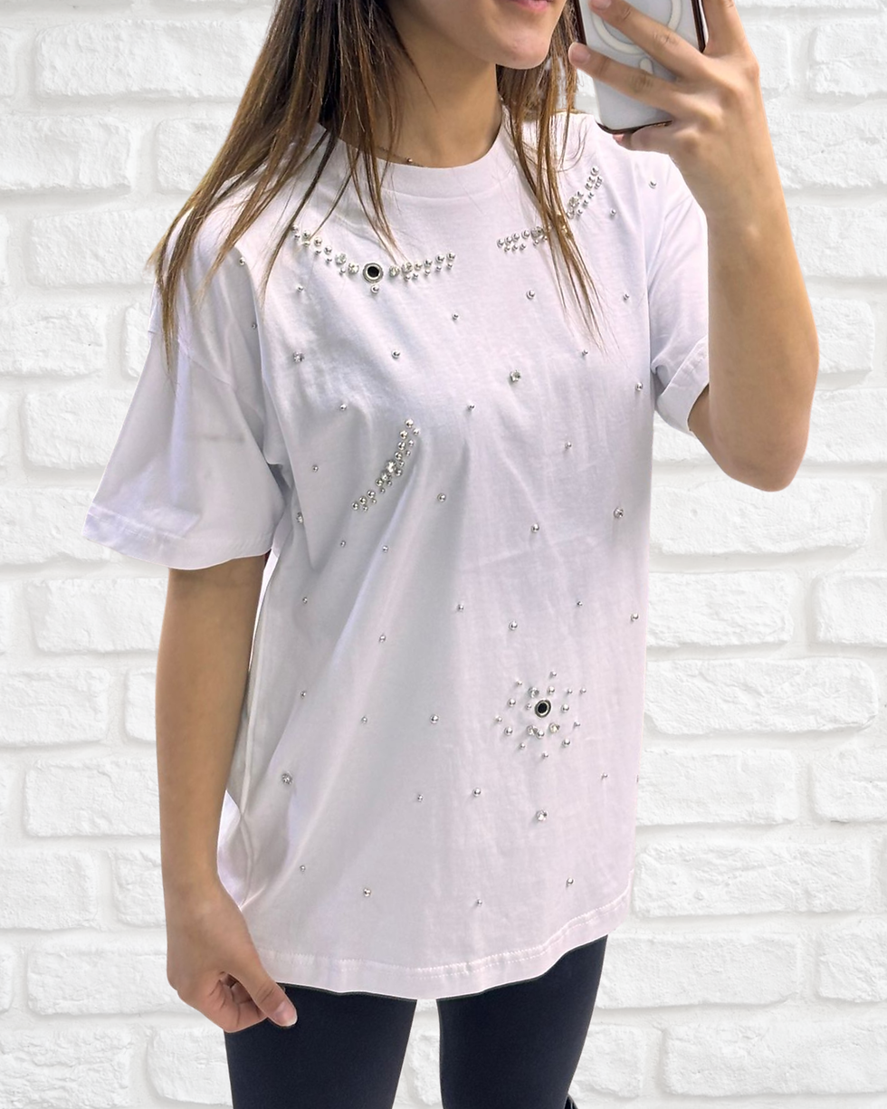 Thumbnail: Premium Taş ve zımba detaylı T-shirt