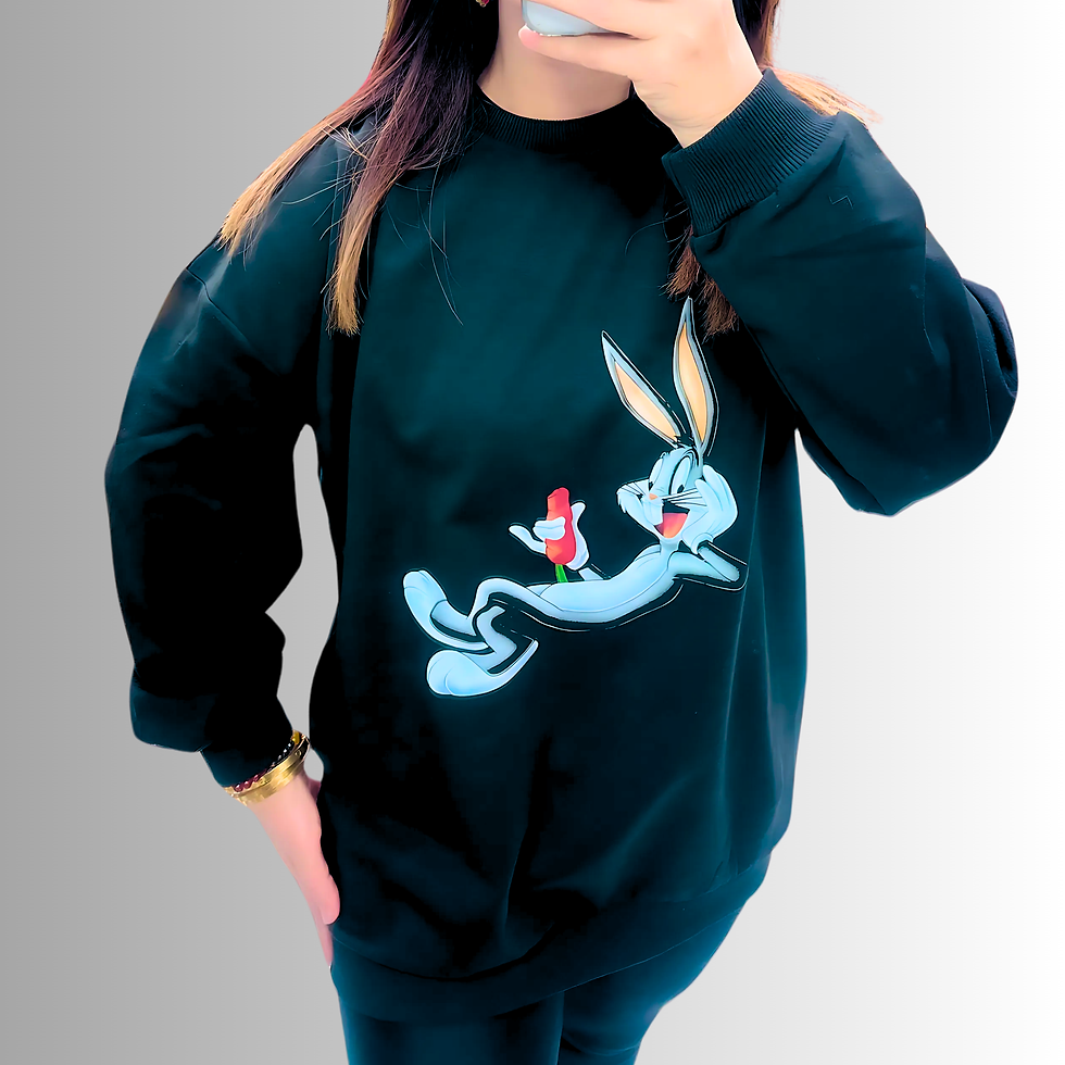 Thumbnail: BUGS BUNNY BASKILI 2 İPLİK SWEATSHİRT