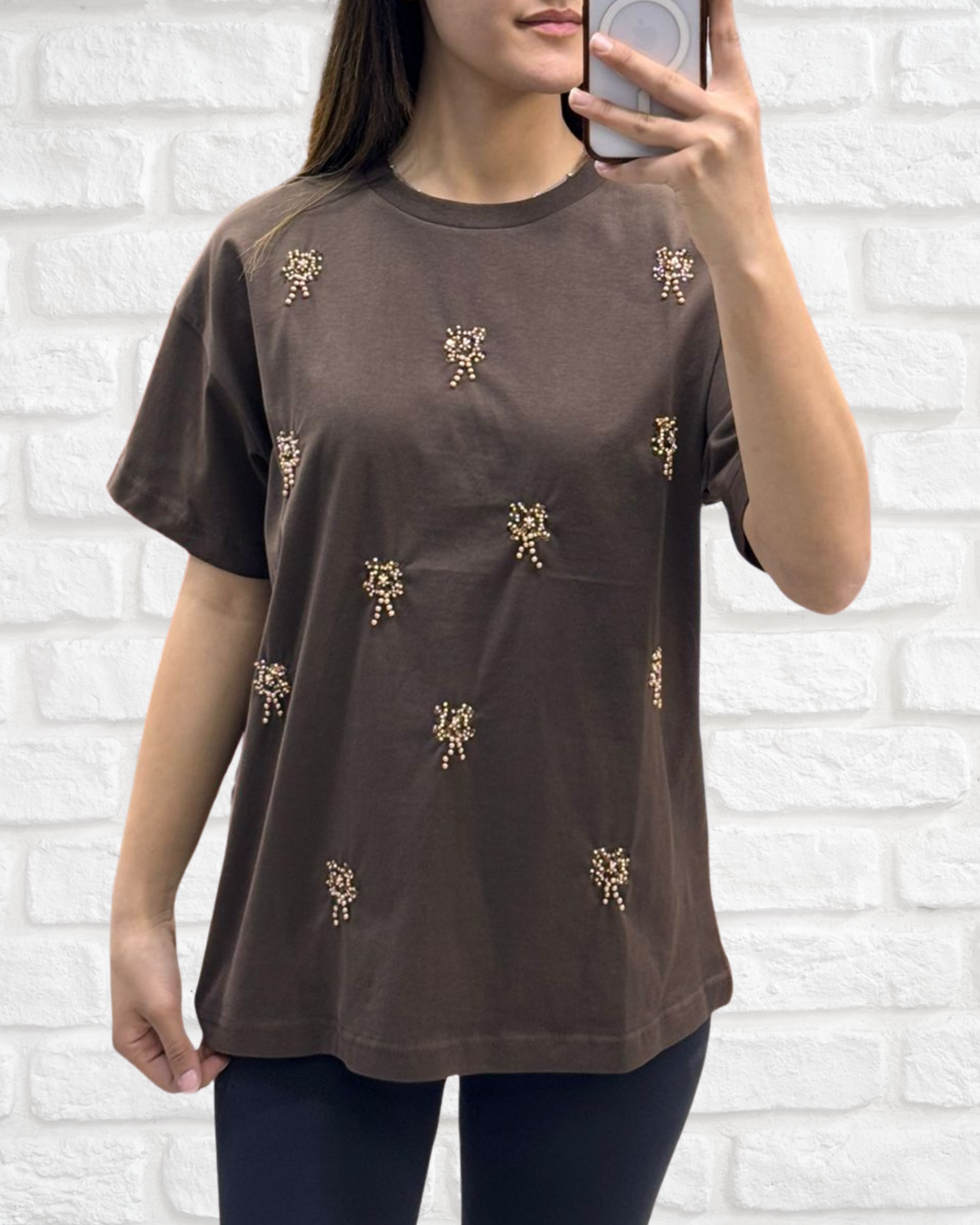 Taş işleme detaylı Premıum Tshirt