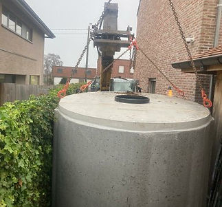 regenwatertank in beton