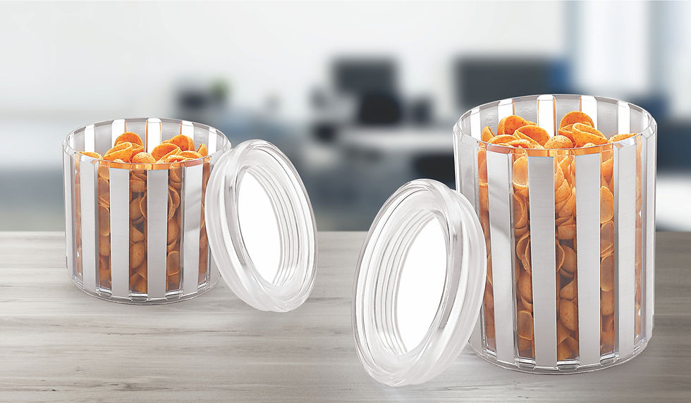 Thumbnail: Basik Jade Trellis Storage Jar, 500 Ml
