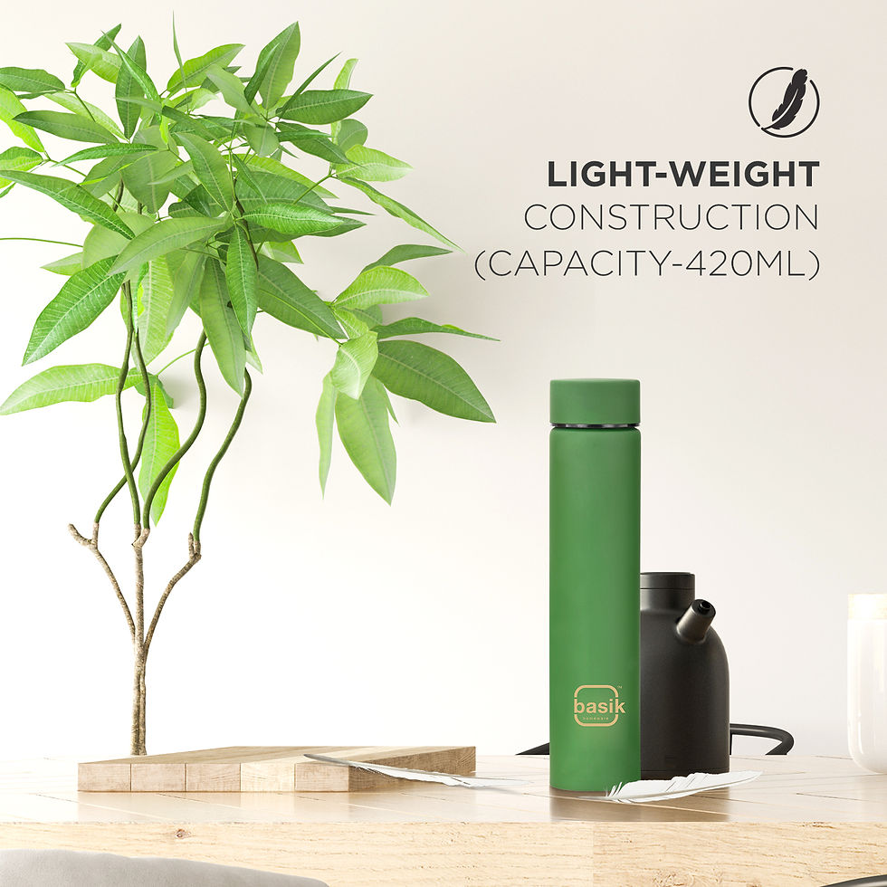 Thumbnail: Basik Sarang Single Walled Stainless Steel Bottle, Violet, 420ml