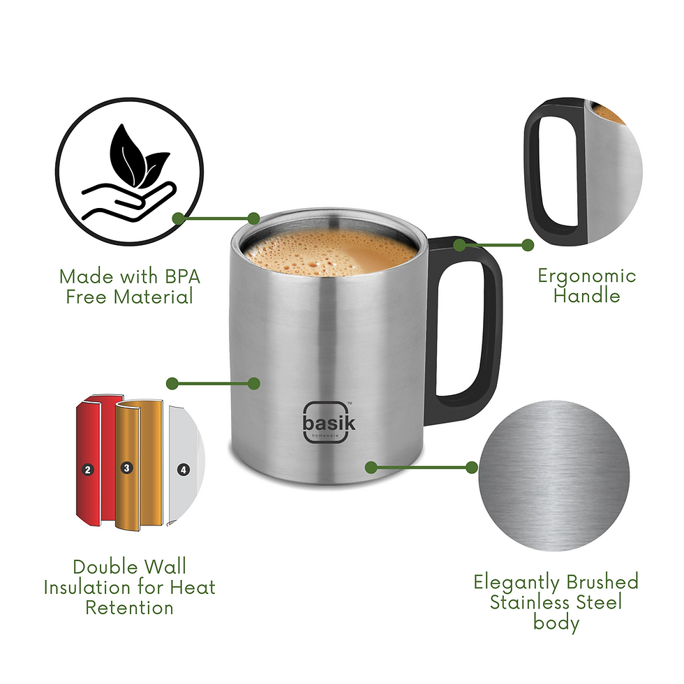 Thumbnail: Basik Astra Double-walled Tea Cup, Set of 4