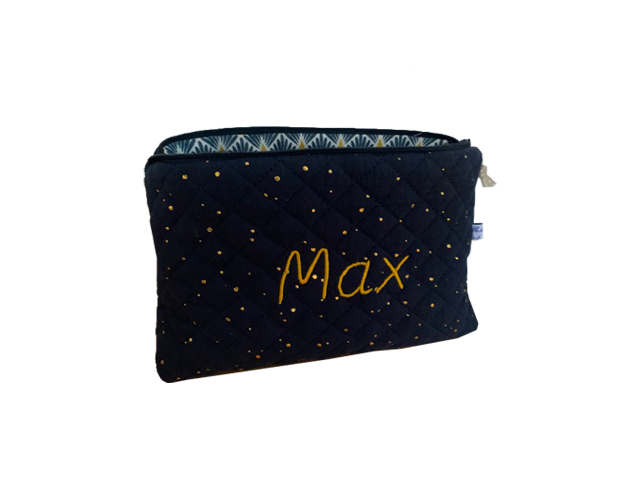 Miniature : Trousse de toilette en tissu matelassé