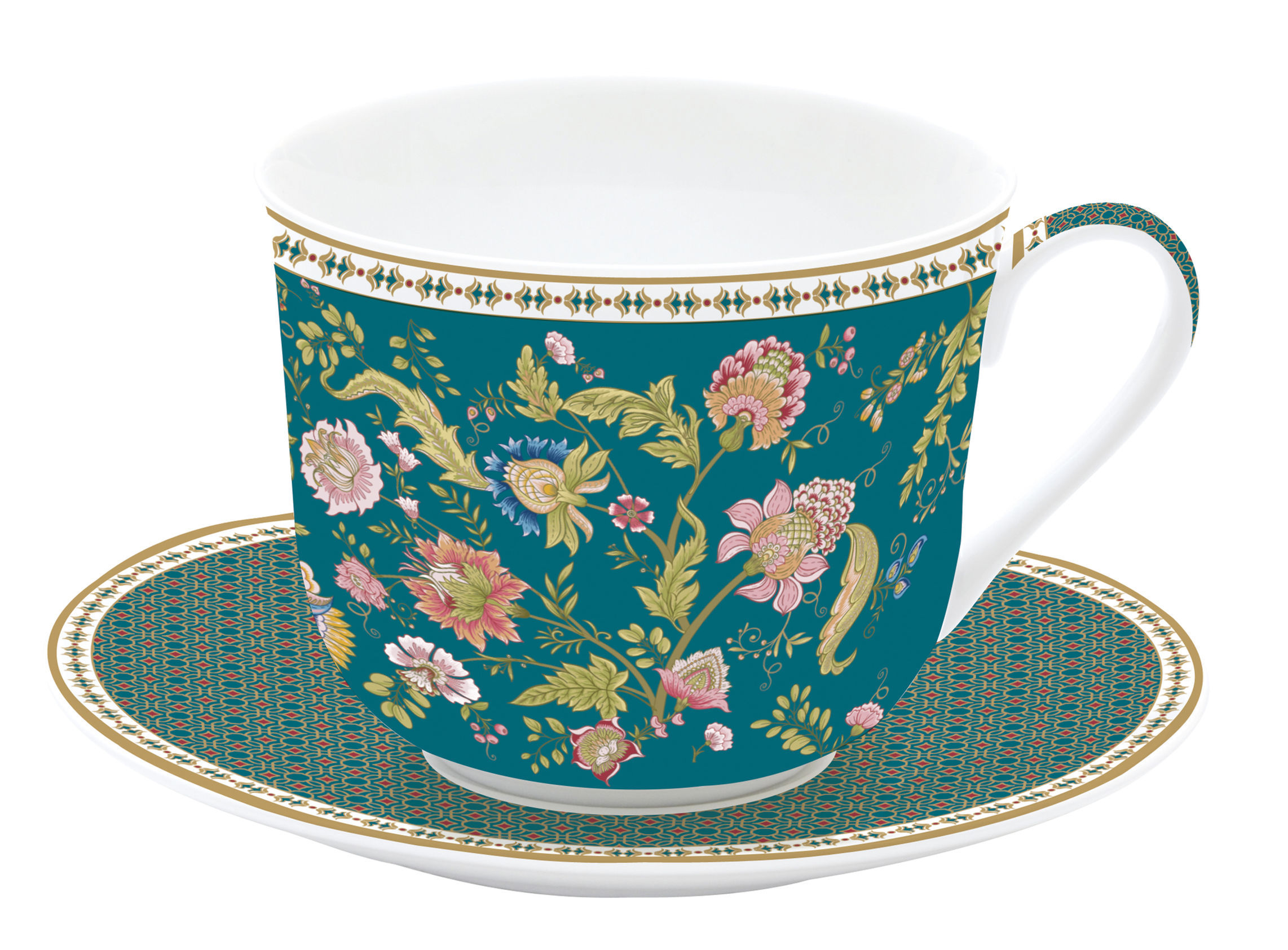 High qualiy Fine China breakfast cup & saucer 400 ml in color box MAGIE D'ORIENT