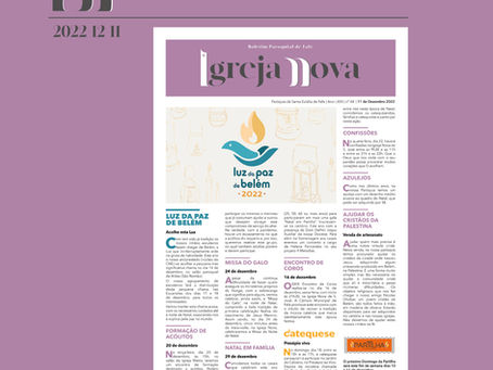 Boletim Igreja Nova 2022-12-11