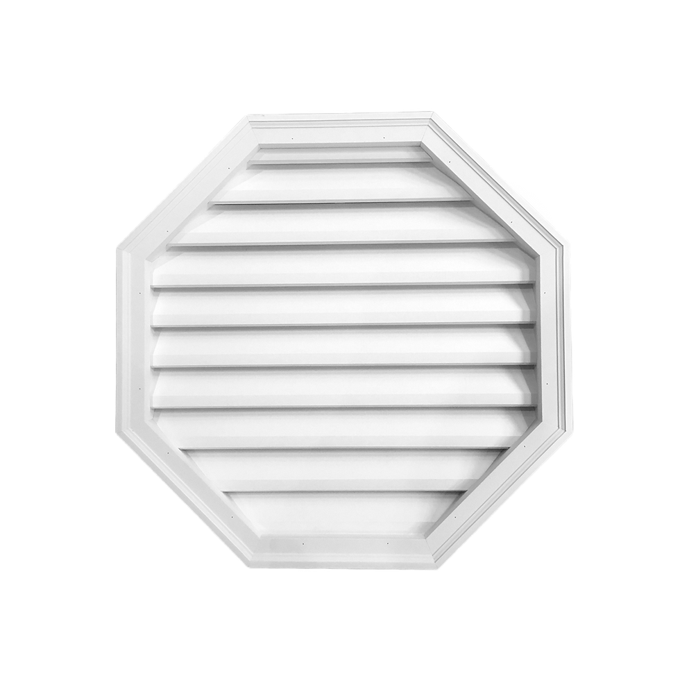 Thumbnail: Octagon Gable Vent - PVC - Standard Jamb - Brick Mould Trim