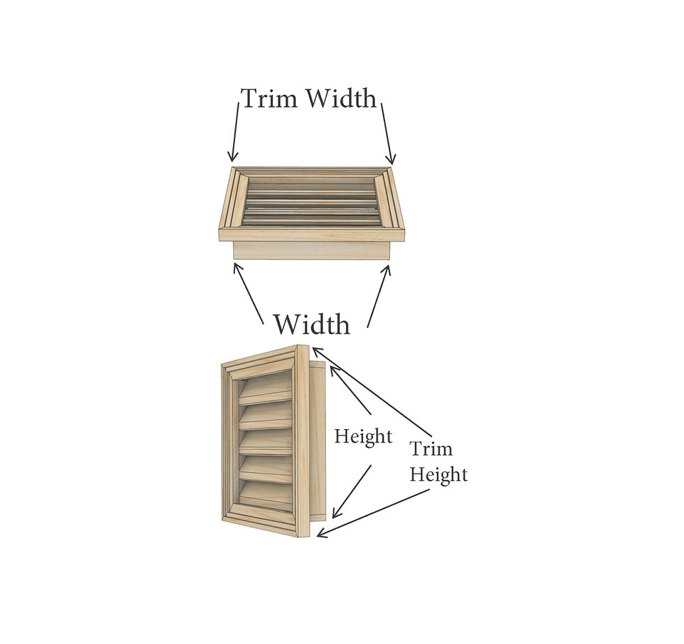 Thumbnail: Rectangle Gable Vent - Wood - Standard Jamb -Brick Mould Trim