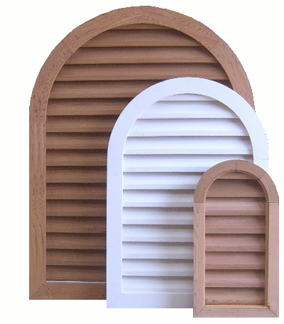 Kimball Designs offers all sorts of different sizes of gable vents in a tombstone shape.