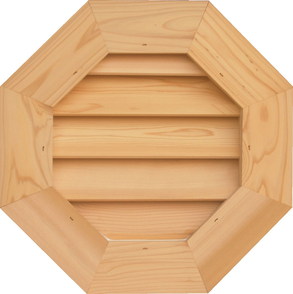Octagon Wood Gable Vents