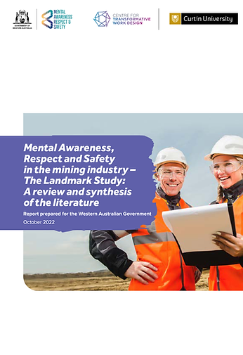 Mental awareness, respect and safety in the mining industry – The landmark study: A review and synthesis of the literature