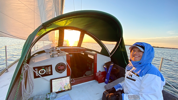 Sailing Sunset Navigation Sailing Lessons Expedition Adventure Vacation - Sherry Roth Testimonial.HEIC