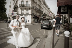巴黎街拍婚纱,巴黎婚纱摄影