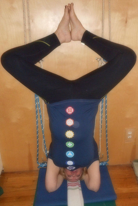 YogaNorma Baddha Konasana in Sirsasana
